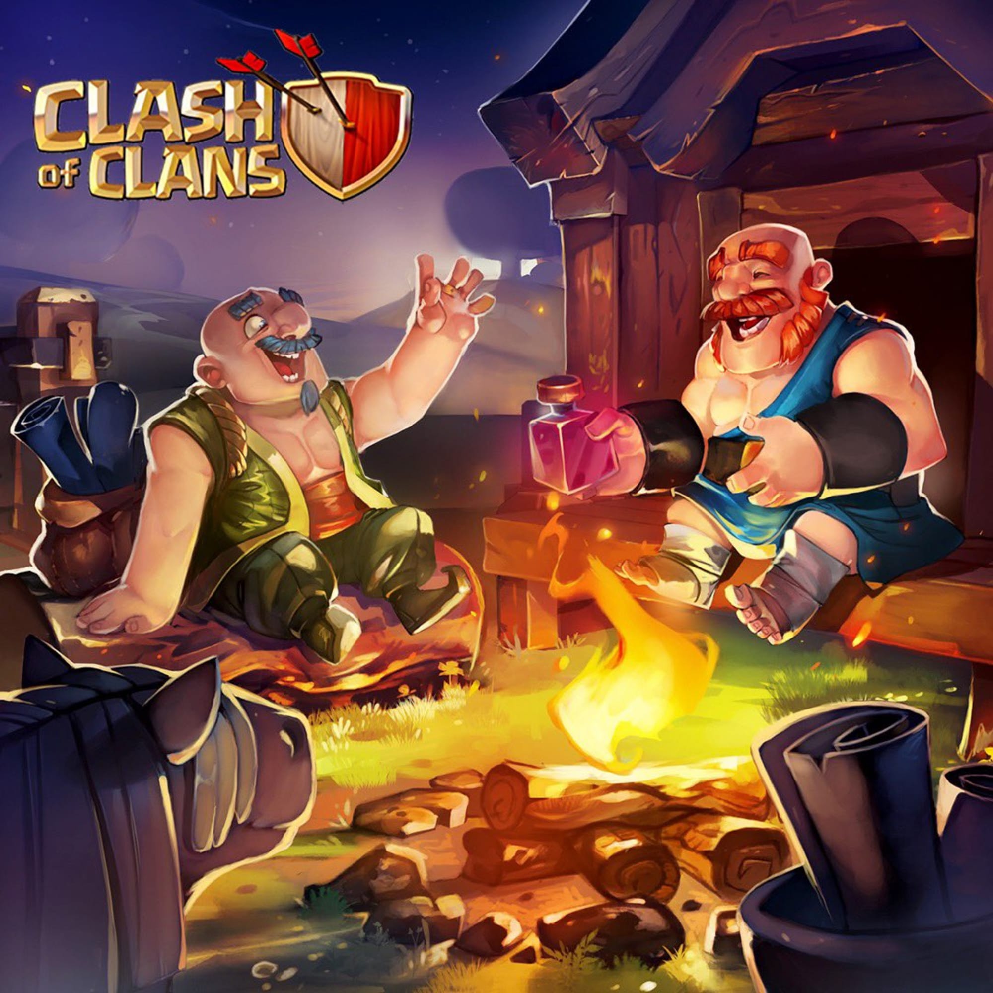 laughing characters in clash of clans mod apk
