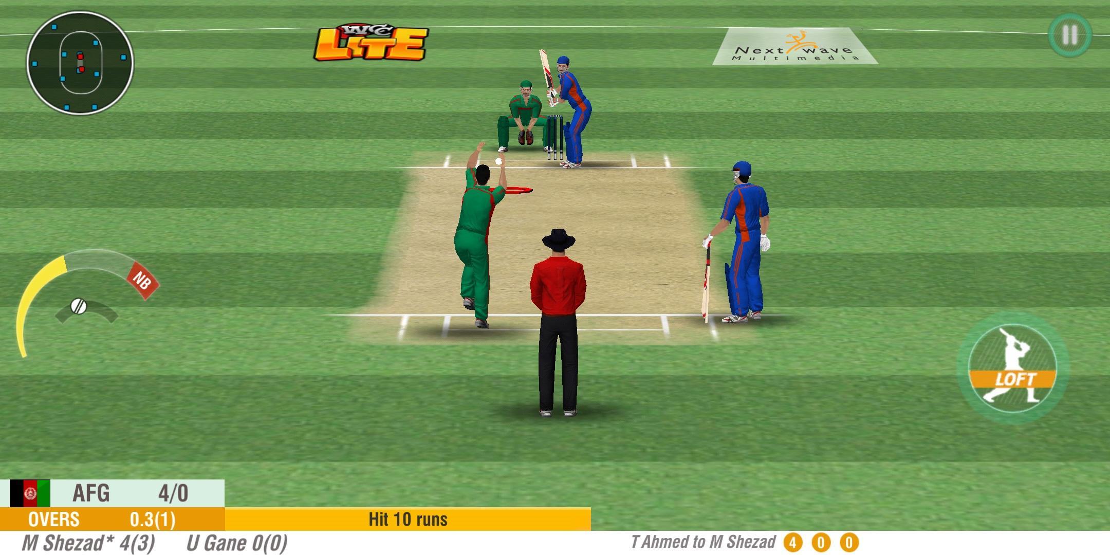 spin bowling view in wcc lite apk