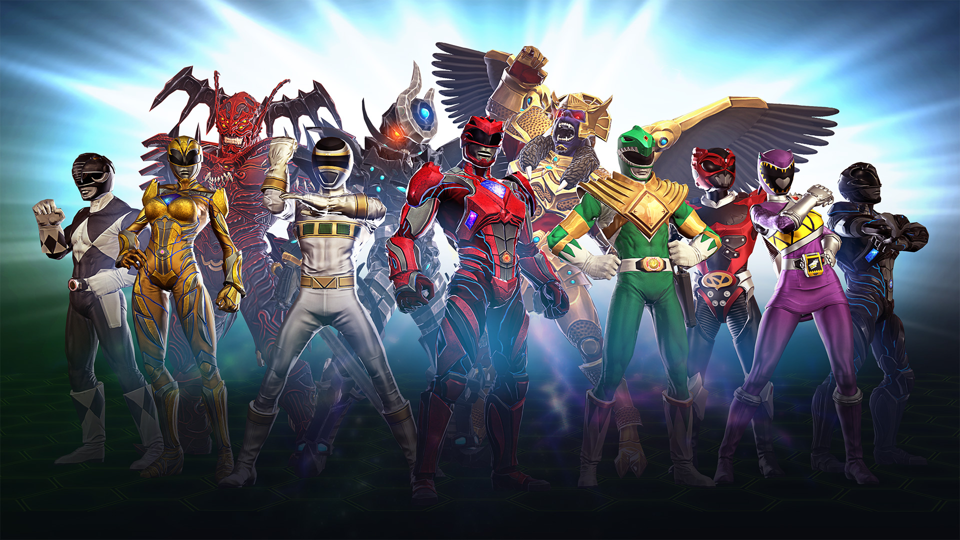 All characters of Power Rangers Legacy Wars mod apk