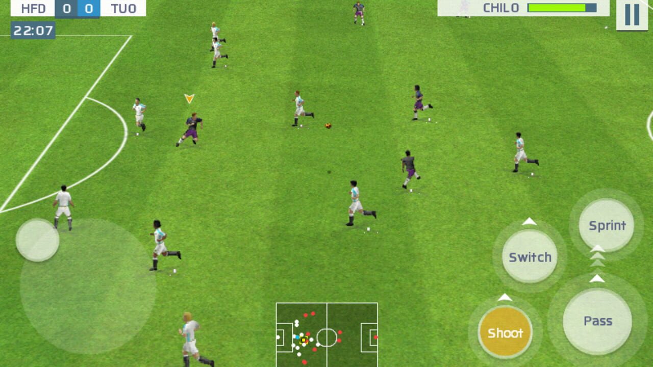 control buttons of Real Football Mod Apk