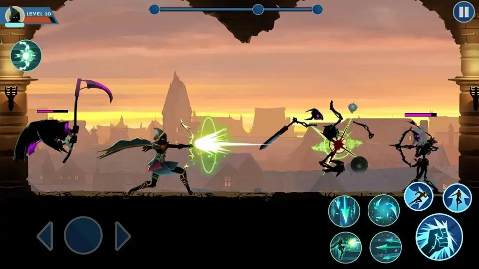 fight with opponent in Shadow Fighter 