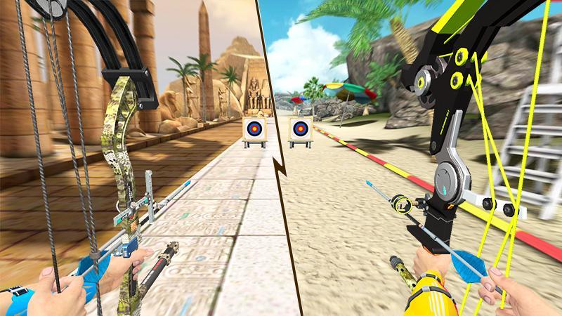 two different loccations in Archery Battle 3D MOD Apk