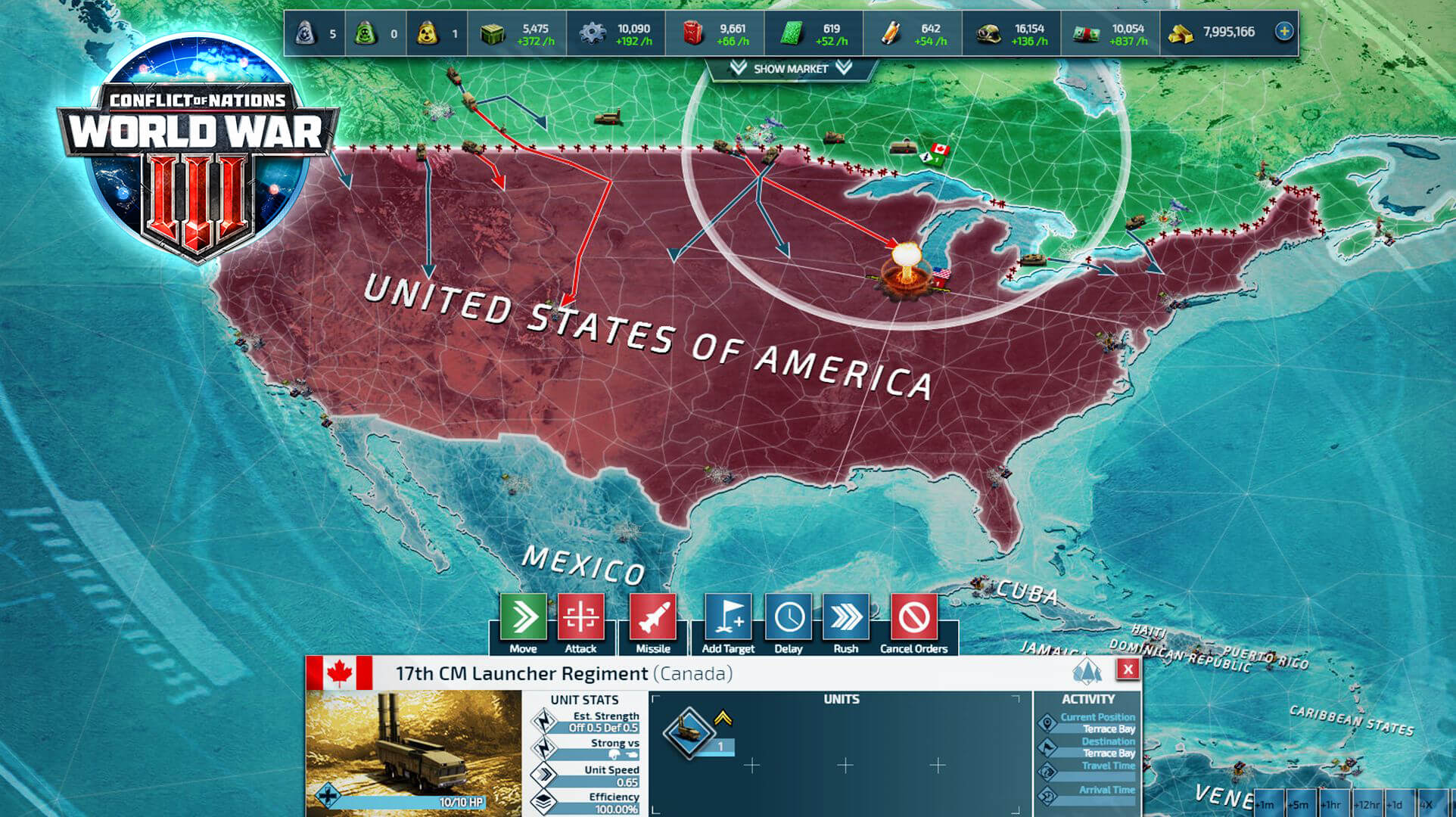 USA MAP IN game