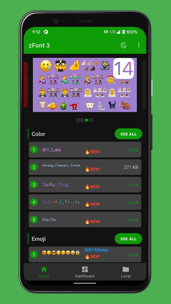 select font color and emojis
