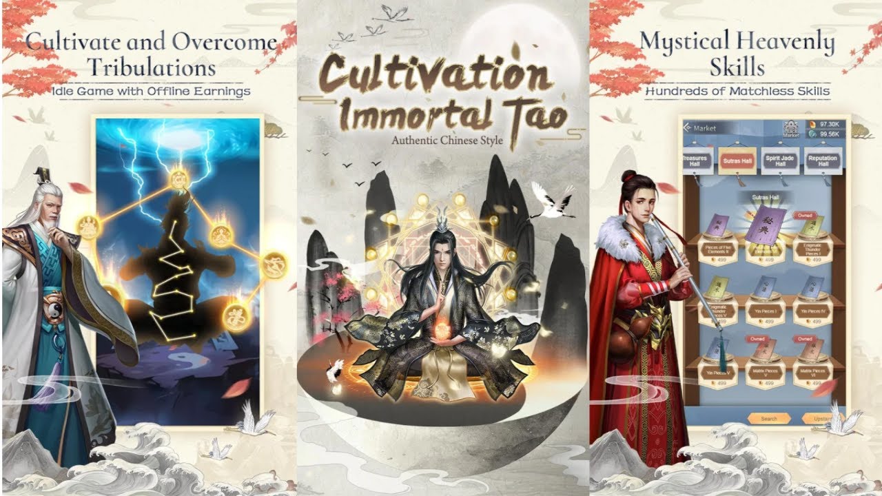 welcome page of Immortal Taoist Mod Apk