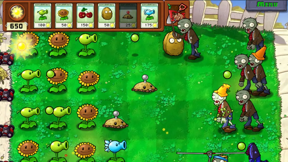zombies attacked on plants
