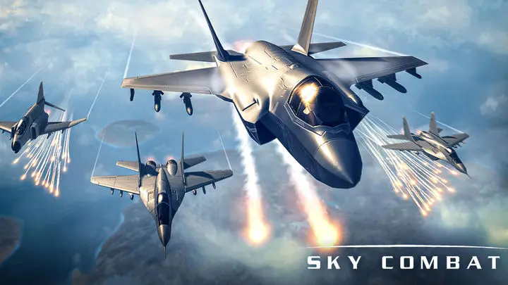 welcome page of Sky Combat mod apk