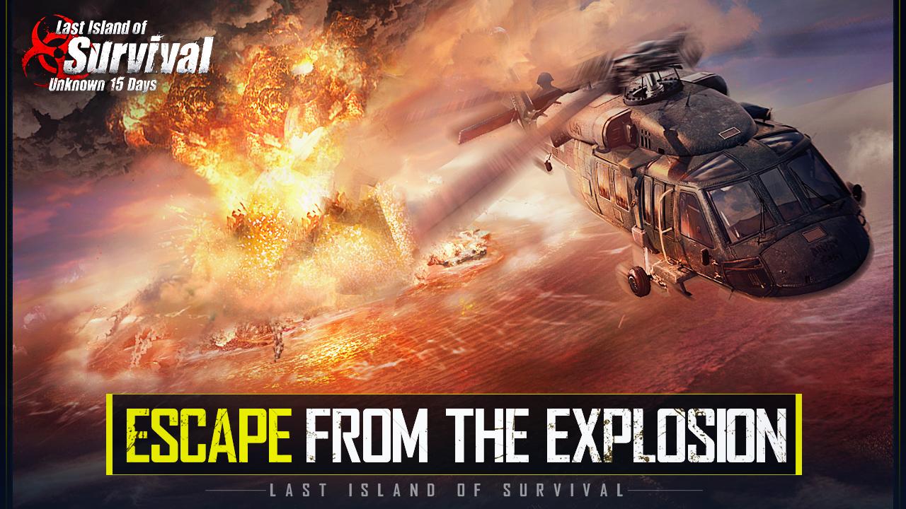 Escape from the explosion in Last Island of Survival mod apk