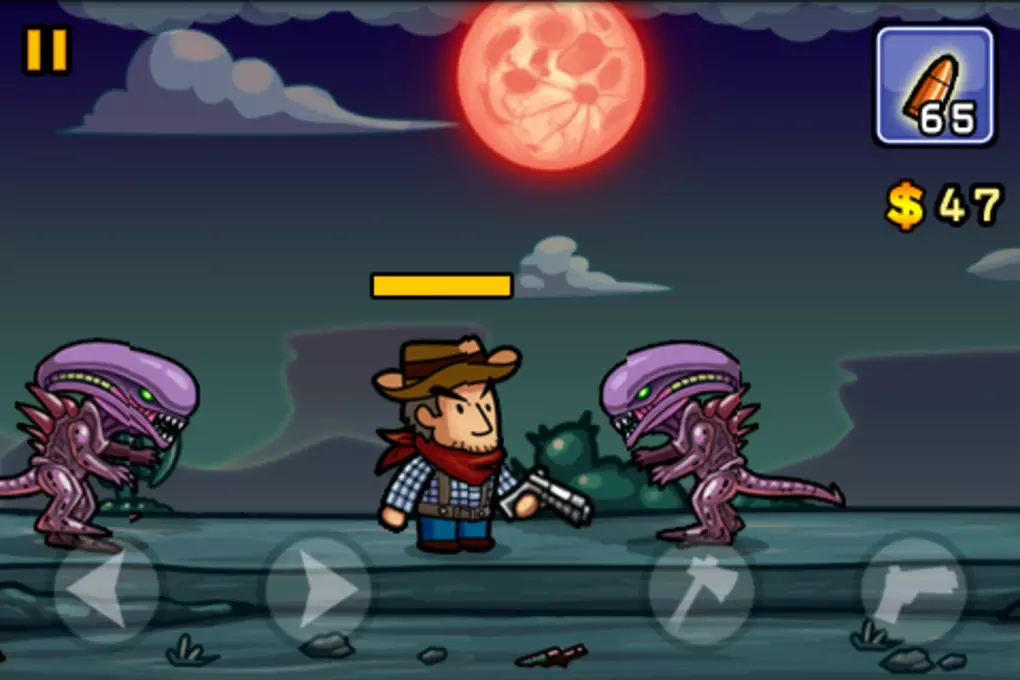 two alliens attack on you in Alien Invasion mod apk