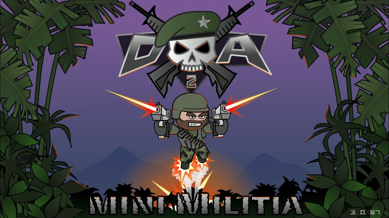 Welcome page of Mini Militia Mod Apk