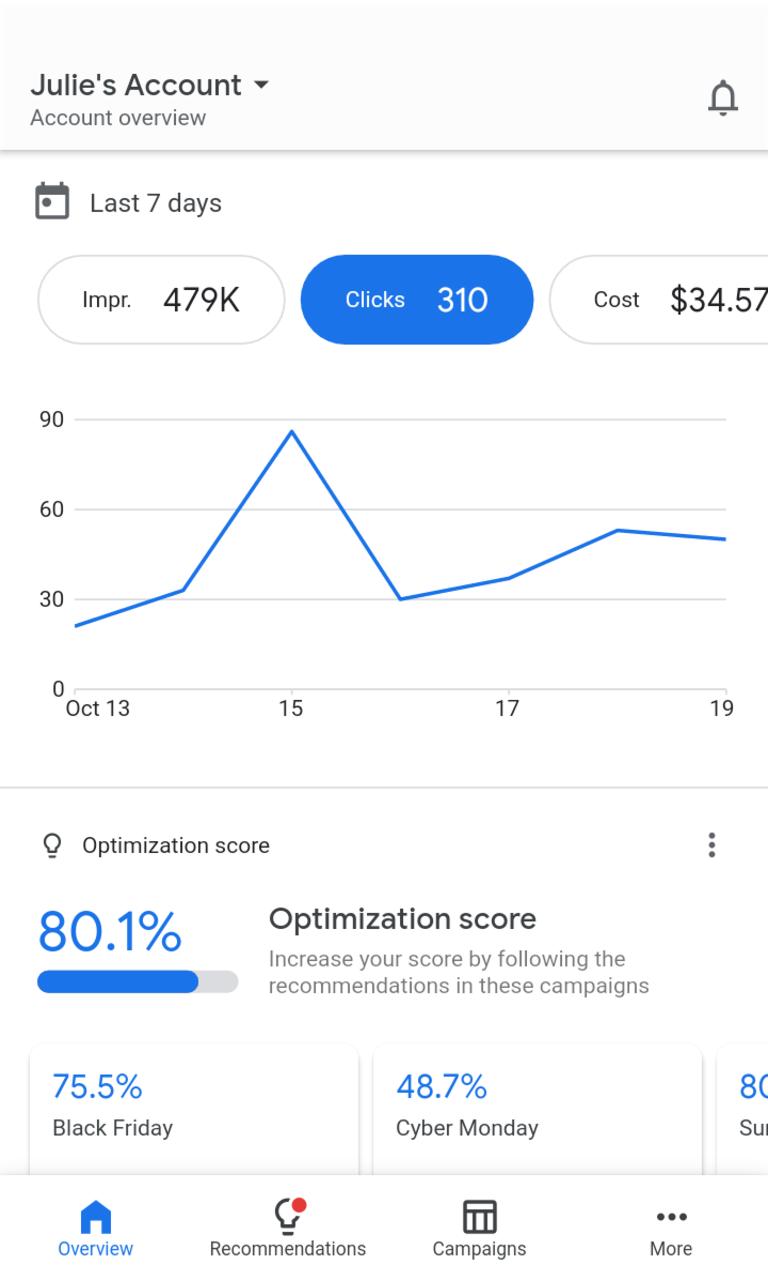 account stats in google ads apk