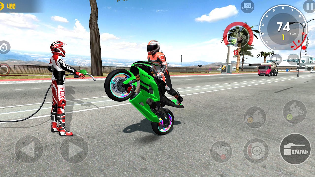 fueling on track in Xtreme Motorbikes mod apk