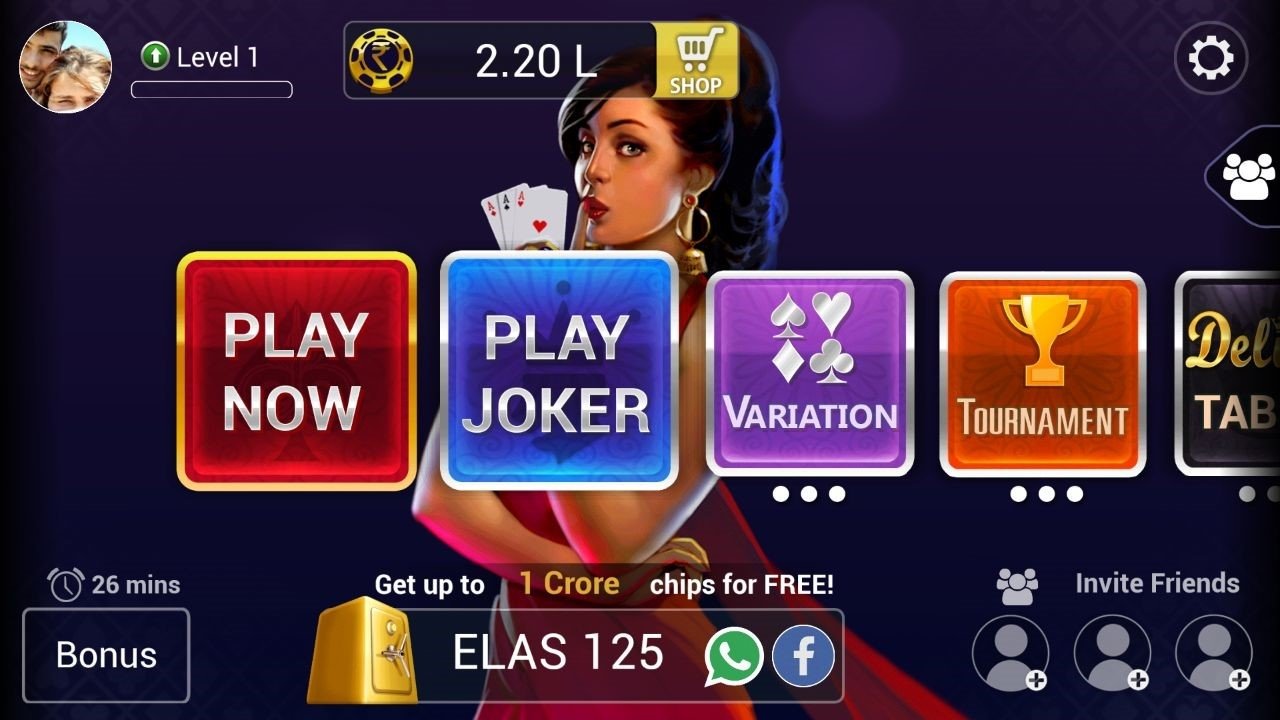 Homepage of Teen Patti Gold APK