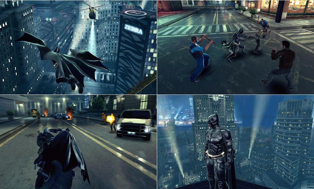 different view of gameplay in The Dark Knight Rises MOD APK