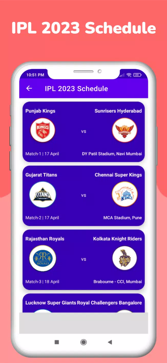 IPL schedule